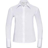 Russell Collection Women's Ultimate Long-Sleeved Shirt in White | Size: 16