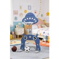 ExtraStar Kids Basketball Hoop & Football Goal Set in Blue