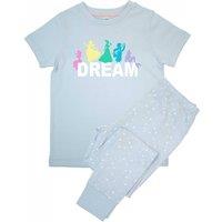 Disney Princess Girl's Dream Long Pyjama Set in Baby Blue | Size: 4-5 Years