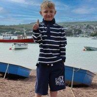 Lazy Jacks Boy's Stripe Pique Quarter Zip Sweatshirt in Dark Blue | Size: 3-4 Years