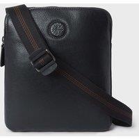 OSPREY LONDON Men's The Compass Small Leather Messenger in Black