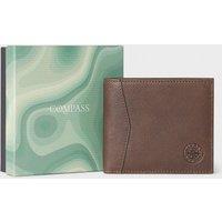 OSPREY LONDON Men's The Compass Leather Card Wallet in Tan