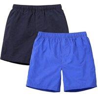 French Connection Men's 2 Pack Swim Shorts in Blue | Size: Small