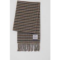 Aquascutum Men's Cotton Scarf Club Check in Tan