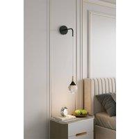 Living and Home 5W LED Crystal Lampshade Wall Light in Black