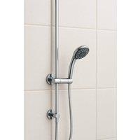Bathroom Kingdom Retro Chrome 3 Function Shower Riser Kit in Silver