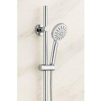 Bathroom Kingdom Retro Chrome 5 Mode Shower Riser Kit in Silver