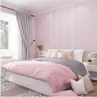 Living and Home 9.5m Pink Non-Woven Fabric Pinstripe Wallpaper