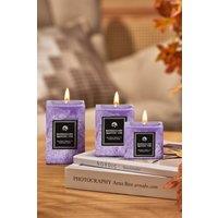 Living and Home 3Pcs Lavender Scented Candle Set in Purple