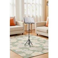 Living and Home Versatile Foldable Music Stand with Adjustable Tripod in Black