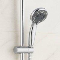 Bathroom Kingdom Retro Chrome 3 Mode Shower Riser Kit in Silver