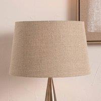 Ruma Soft Brown Natural Linen Tapered Shade for Table Lamp in Beige | Size: 10 inches
