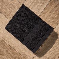 OHS Luxury 100% Cotton Face Cloth Bathroom Towel in Black