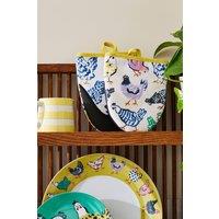 Ulster Weavers 'Chick Chicken' Chicken Print 100% Cotton Pair of Microwave Mitts in Off-White