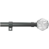Blinds Outlet Metal extendable curtain pole in Grey | Size: 120 cm