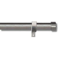 Blinds Outlet Metal extendable curtain pole in Metallic Silver | Size: 120 cm