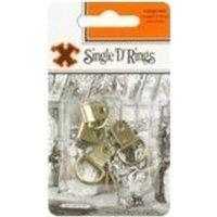 Challenge X Brand Single D Rings (Pack Of 4) in Gold