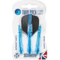 Harrows Twin Pack Dart Flights in Aqua