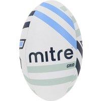 Mitre Grid Rugby Ball in White