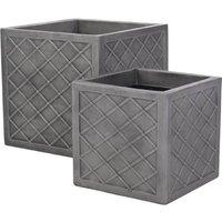 Sankey Lazio Square Planter in Grey