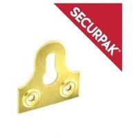 Securpak Brass Plated Slotted Glass Plate (Pack of 6) in Gold
