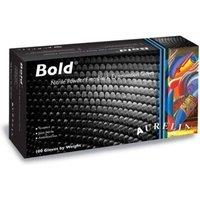 Aurelia Nitrile Bold Disposable Gloves (Pack of 100) in Black | Size: Medium