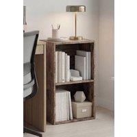 Home Discount Vida Designs Oxford 2 Tier Cube Bookcase Space-saving Storage in Dark Brown