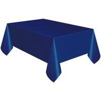 Unique Party Rectangular Plastic Solid Party Table Cover in Navy