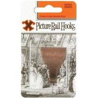 X Picture Rail Hooks Antique 2pk