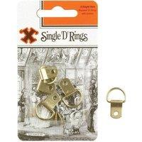 X Brass Single D Rings 4pk