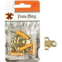 X Brass Frame Plates 25mm 4pk