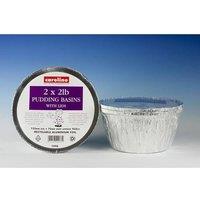 Caroline Foil Pudding Basins with Lids 932ml 2lb 155 x 72mm 2pk 1046