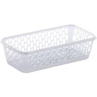 Leecroft 20cm Handy Basket Silver 10 x 20 x 5cm | Size: 10 x 20 x 5 cm