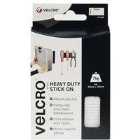Velcro Heavy Duty Stick On Strips White 50 x 100mm