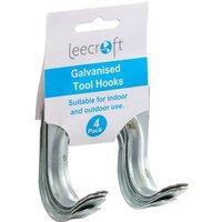 Leecroft Galvanised Tool Hooks Medium 4pk