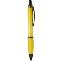 Floso Nash Contrast Detail Plastic Ballpoint Pen in Yellow