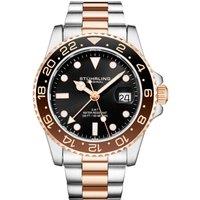 STHRLING Original Men's Meridian 3965 Quartz 42mm Diver Stainless Steel Bracelet 22mm in Rose