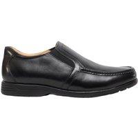 Roamers Men's Leather XXX Extra Wide Twin Gusset Casual Shoe in Black | Size: 11
