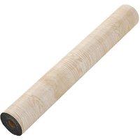 Living and Home 0.6x3m Self-Adhesive PVC Wear-resistant Wood Effect Flooring Sticker Wallpaper in Light Beige