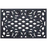 Oseasons Ornate Small Doormat in Grey with Open Back | Size: 40 cm x 60 cm
