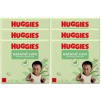 Huggies 6 Packs Natural Care PF Baby Wipes Sensitive Unscented 1152 Baby Wipes in White