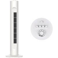 MYLEK White 30 Inch Oscillating Tower Fan with Timer