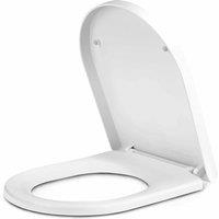 Marco Paul 18" White Wooden Toilet Seat Quick Release Soft Close