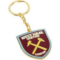 West Ham United FC Crest Enamel Keyring in Red