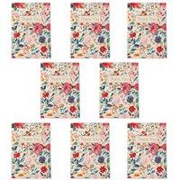 Wee Blue Coo Thank You Cards Elegant Watercolour Spring Flower Pattern Pack of 8 | Size: 8 pack