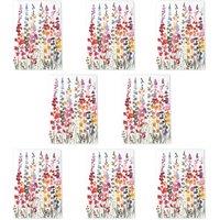 Wee Blue Coo Colourful Abstract Autumn Wildflowers Watercolour Art Cards Pack of 8 | Size: 8 pack