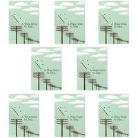 Wee Blue Coo A Wee Note To Say, Birds Pack of 8 Thank You Notecards Blank Inside A6 in Green | Size: 8 pack
