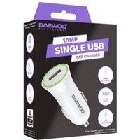 Daewoo USB Car Charger in White