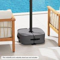 Costway 2-Pack Umbrella Base Weight Sandbags Fillable Umbrella Stand Weights in Grey