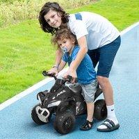 HOMCOM No Power Quad Toddler Ride on Car Foot-to-Floor Sliding in Black